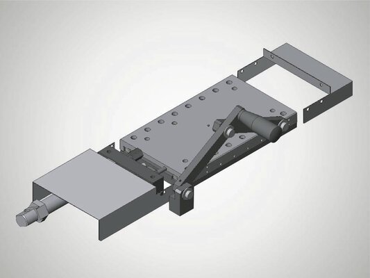 Slides with cross-guide rollers