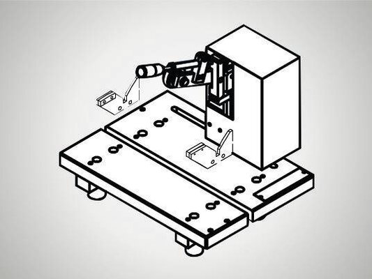 Measuring stand, motorized