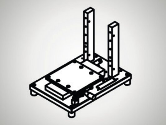 Vertical measuring stands for inside/outside measurement