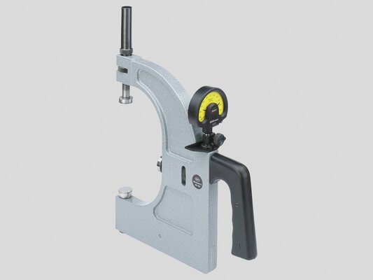 Precision pointer snap gage to measure directly on the machine